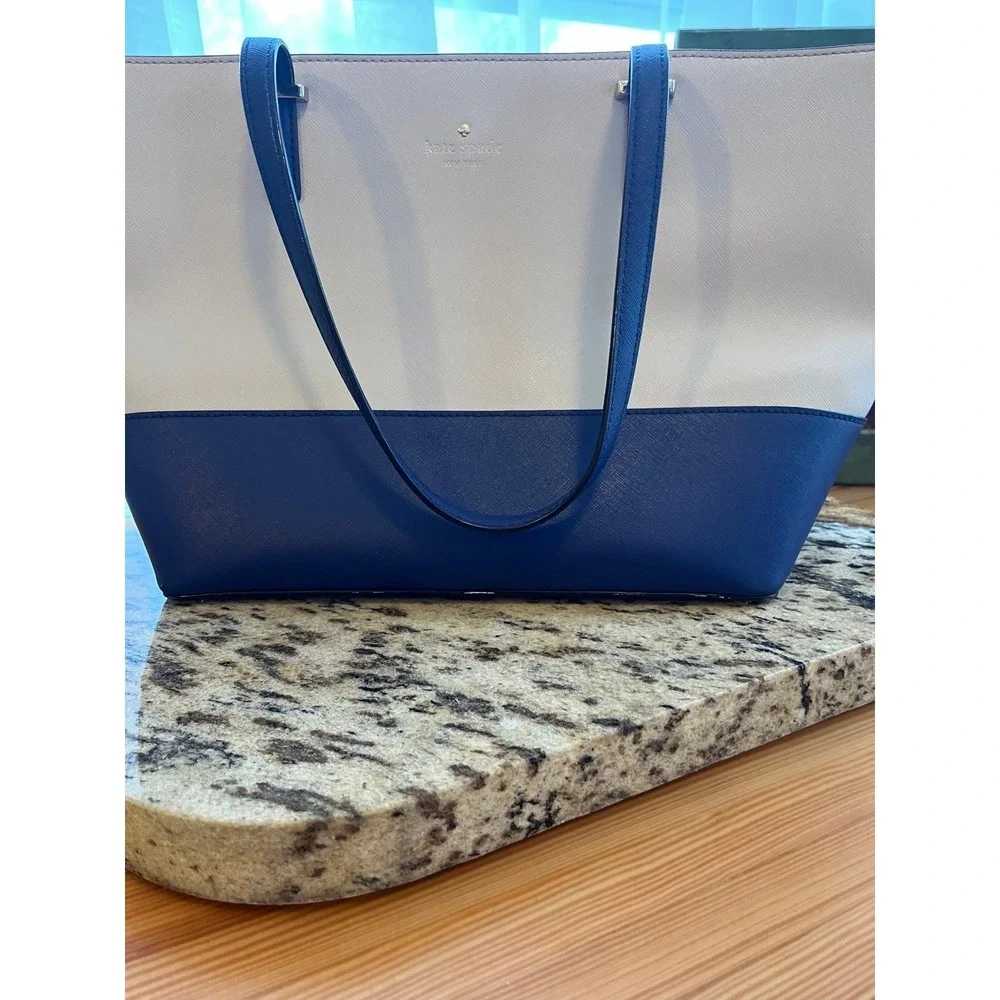 Kate Spade Cedar Street Tote, Sapphire and Cream, Large bag with plenty of room